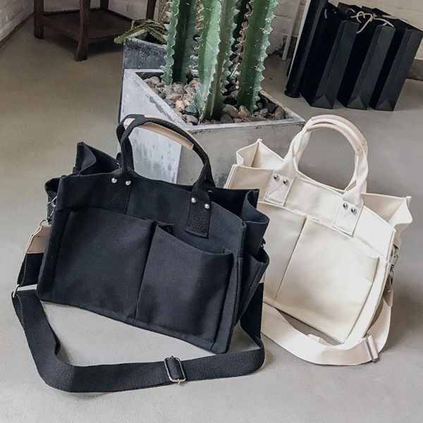 

evening bags canvas multi-pockets zipper handbag for student school teacher fabric leisure handle bag teenager big jumbo diaper