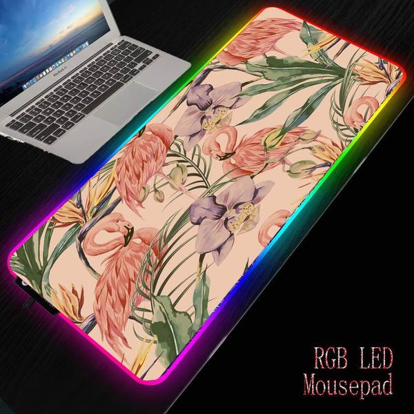 

mouse pads & wrist rests mrg flamingo leaves large anti-slip gaming pad with lock edge control version mousepad desk mat mause drop