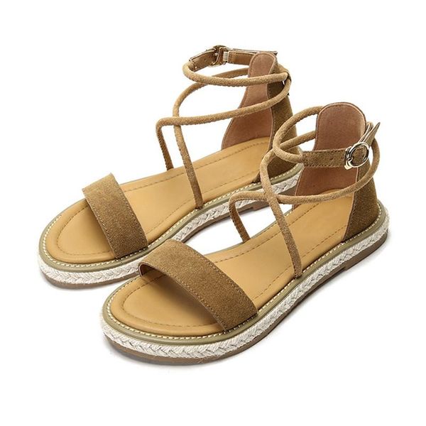 

ladies flat shoes woman rope cross buckle gladiator rome sandal casual beach footwear female shoe drop women sandals, Black