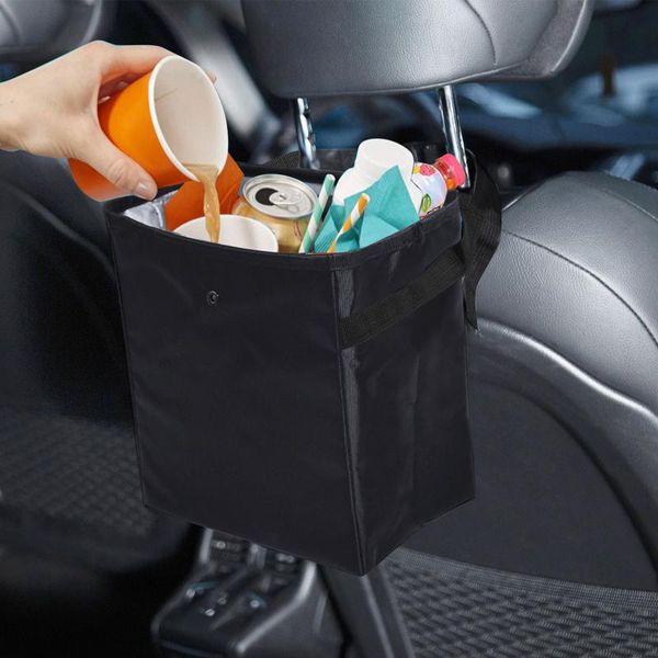 

car organizer trash can bin waterproof folding garbage dump for cars storage pockets accessories