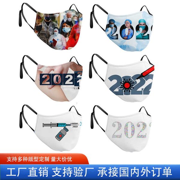 

2022 printed mask warm year cotton mask can be inserted pm2 5 filter