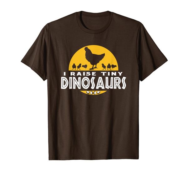

i raise tiny dinosaurs t-shirt funny chicken lover gift idea, White;black