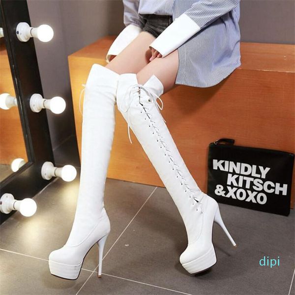 

wholesale-boots pattern europe and america superior quality women's 14cm super high heel big code female money, Black