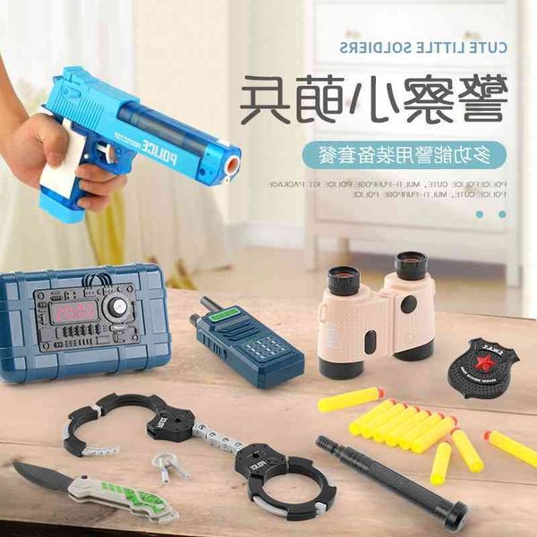 

children's suit soft water gun bullet police simulation revolver toy4