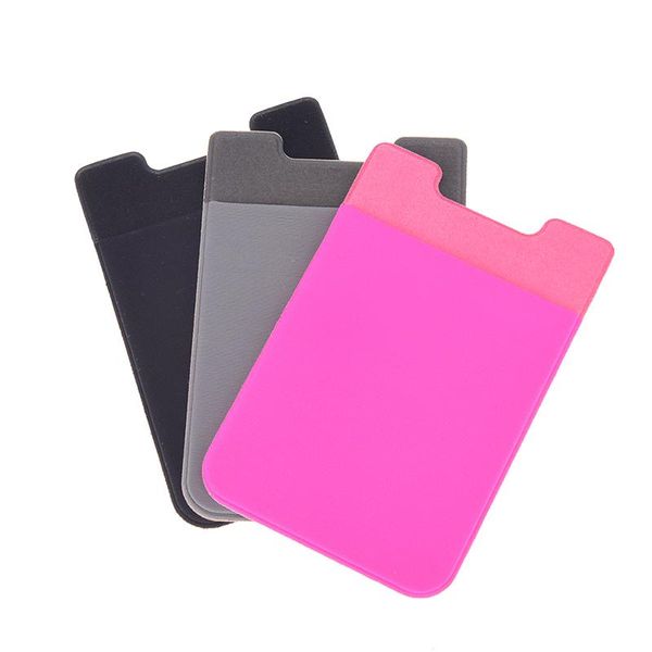 

card holders 1pc durable phone holder case cover cash pouch adhesive universal for smart cell sticker, Brown;gray