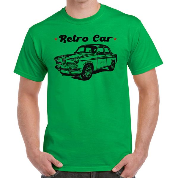 

vintage italian car alfa romeo giulietta berlina 1955 - new cotton t-shirt, White;black