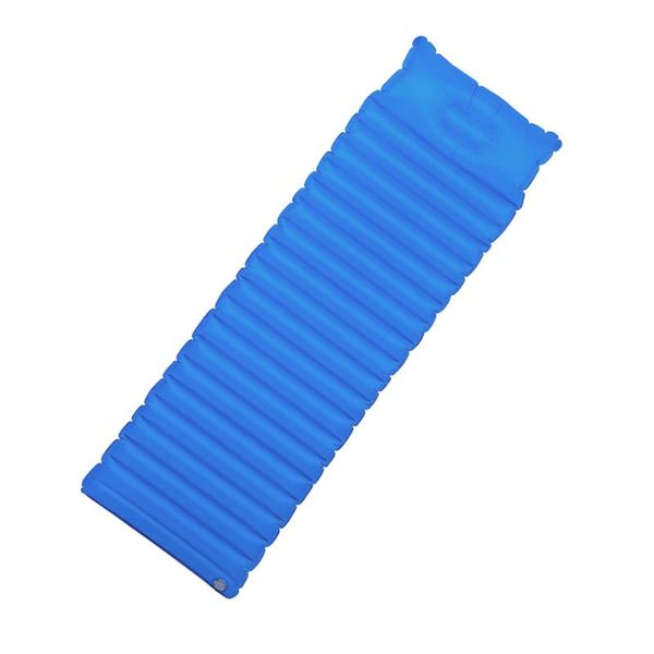 

outdoor pads sleeping mat inflating dampproof for beach travel (blue)
