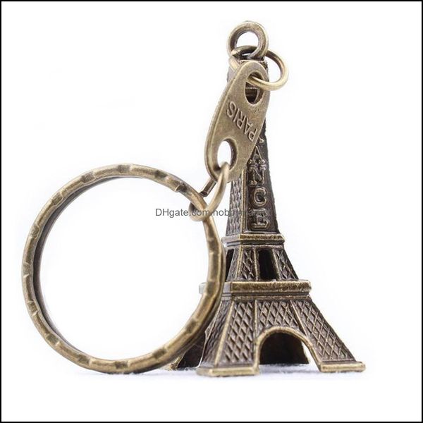 Chave anéis jóias vintage torre Eiffel keychain chaveiro chaveiro retro clássico favores favores presentes entrega entrega 2021 gykha