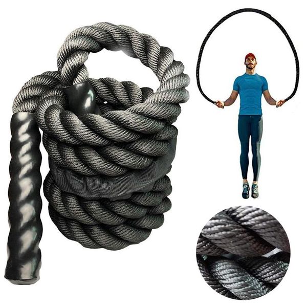 

heavy jump rope 25mm weighted battle skipping for strength training cardio workout crossfit improve muscle fitness exercise ropes
