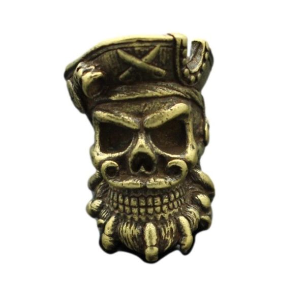 

bearded pirate captain brass handcrafted lanyards pendant paracord lanyard beads charms metal spacer bead outdoor gadgets