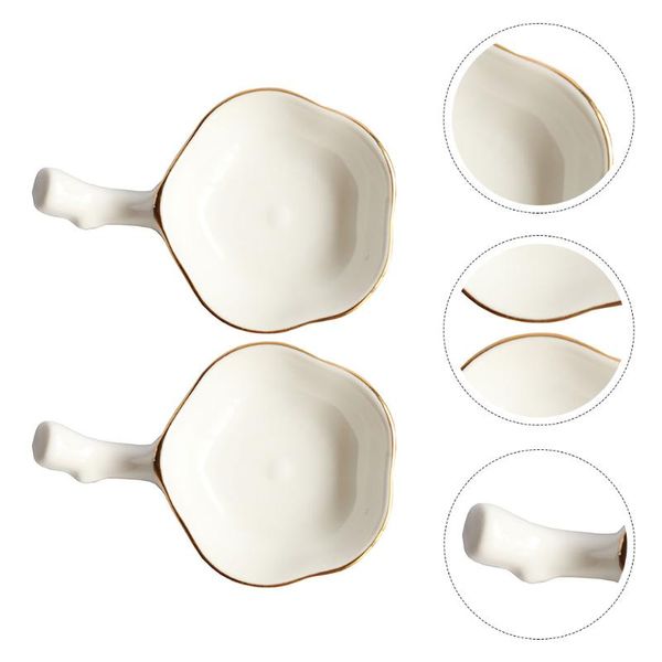 

chopsticks 2pcs lovely ceramic gold rack rest pillow spoon fork holder