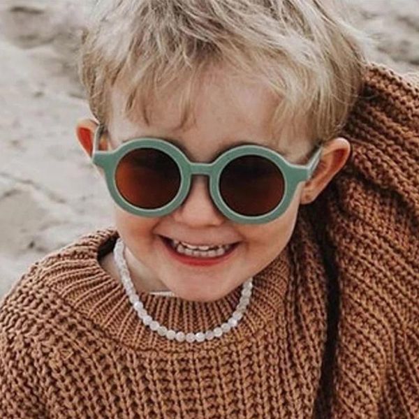 

sunglasses fashion retro round kids boys girls sun glasses vintage chirldren colorful baby shades uv goggles, Blue