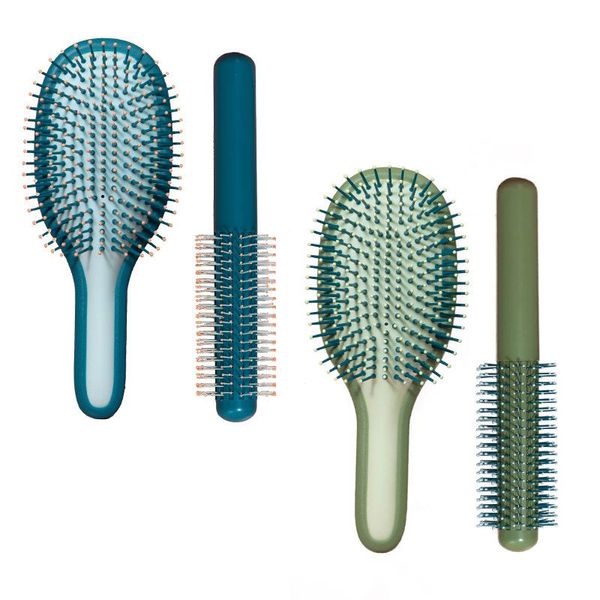

hair brushes 2021 fashion girls scalp brush salon styling tools 2 styles comb health care round travel beauty barber massage, Silver