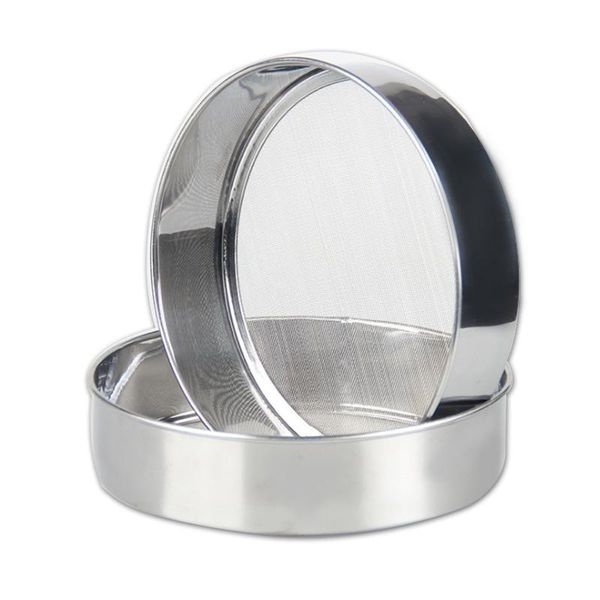 

baking & pastry tools kitchen stainless steel flour sifter handheld round 40 mesh ultra-fine sieve