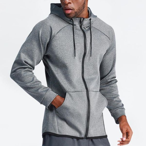 

running jackets gyms jacket men hooded sports coat spostswear zip bodybuilding tracking workout hoodie, Black;red