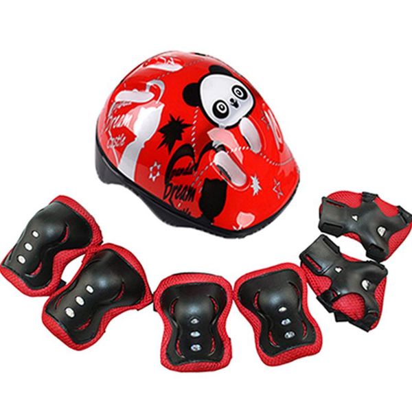 

cycling helmets roller safety wrist knee 7pcs/set adjustable elbow sports riding outdoor safeguard helmet protector set skating for kids