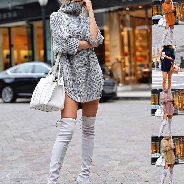 

women's sweaters 2021 autumn winter high neck sweater casual, White;black