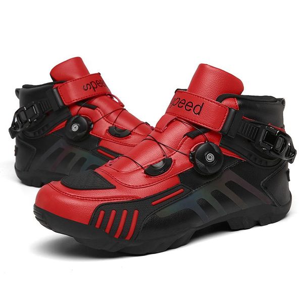 

cycling footwear motorcycle shoes men's and women's off-road boots racing equipment, Black