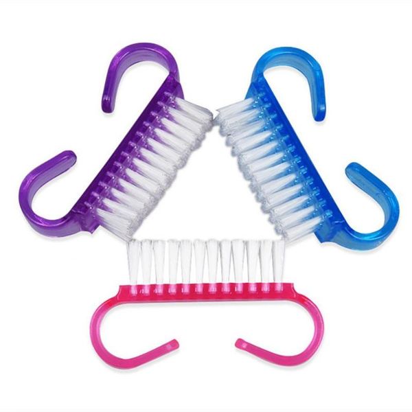 

nail brushes 50% art dust cleaning brush scrubbing manicure pedicure small angle clear tools, Yellow