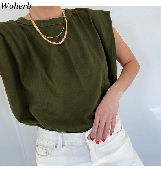 

cotton blouse women casual sleeveless blusas streetwear 210422, White