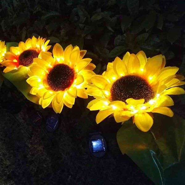 

led solar garden outdoor villa decoration lamp, sunflower ground flower lamp