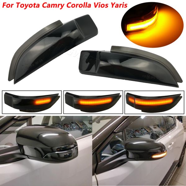 

2pcs dynamic led turn signal light for toyota corolla camry prius c avalon rav4 side wing mirror blinker repeater indicator 2016