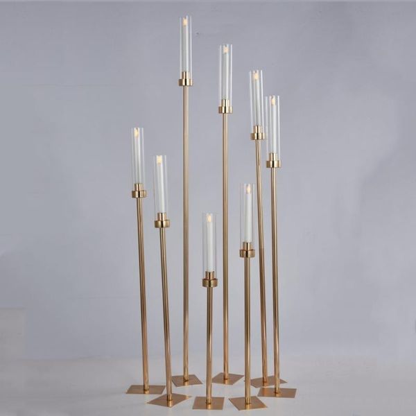 

party decoration table centerpiece 8 heads metal candle holders diy style candlestick wedding candelabra pillar stand road lead decor
