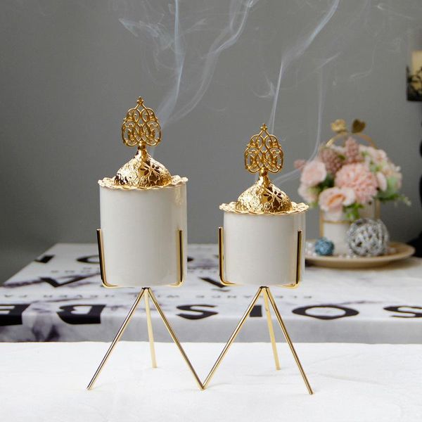 

nordic ceramics incense burner eid plating middle east arab traditional fort home decorative ornaments fragrance lamps