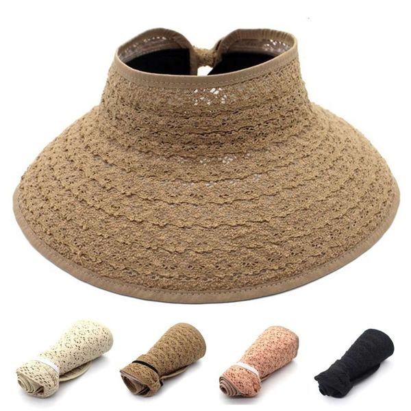 

sun hat korean fashion versatile lace women's summer folding sun hat, Blue;gray