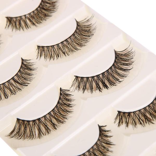 

pairs handmade false eyelashes soft cotton stalk natural cross long makeup lashes