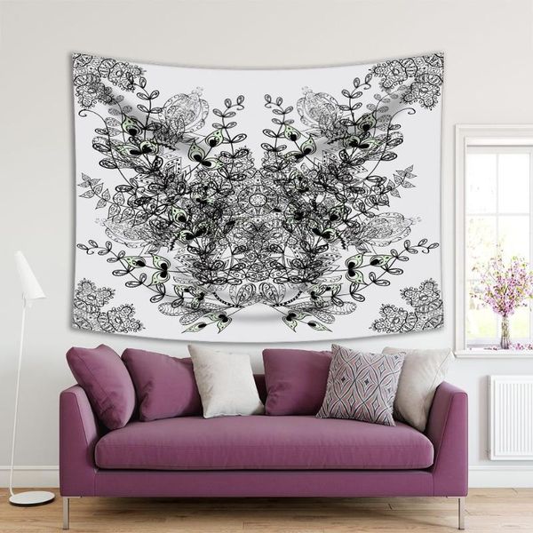 

tapestries tapestry flowers garden floral patterns nature medieval vintage moroccan style artwork gray green