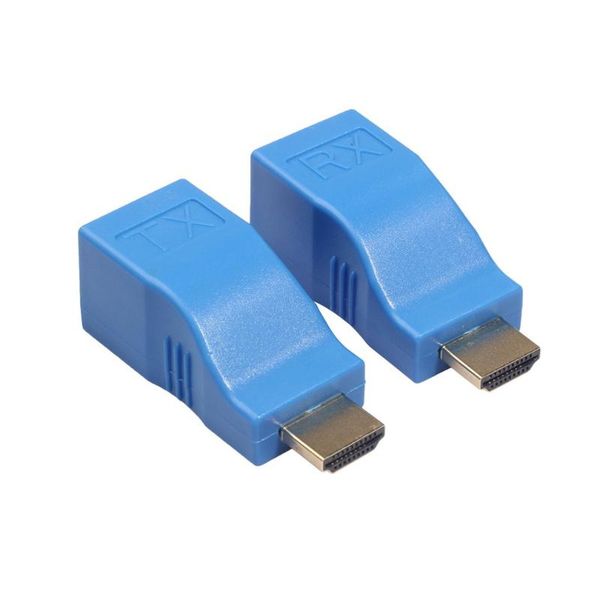 

audio cables & connectors extender to rj45 lan network extension transmitter receiver tx rx cat5e cat6 ethernet cable v1.4 30m 4k hd tv