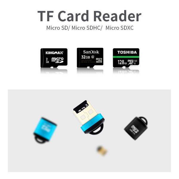 USB Micro SD/TF Kart Okuyucu Adaptörü USBS 2.0 Mini Cep Telefonu Bellek Kartları Okuyucular Dizüstü Bilgisayar Aksesuarları için Yüksek Hızlı Adaptörler UF159