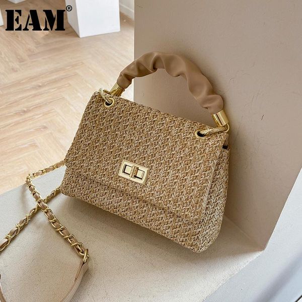 

[eam] women summer straw weave handbag wrinkled personality all-match crossbody shoulder bag fashion tide 2021 18a2724 cross body