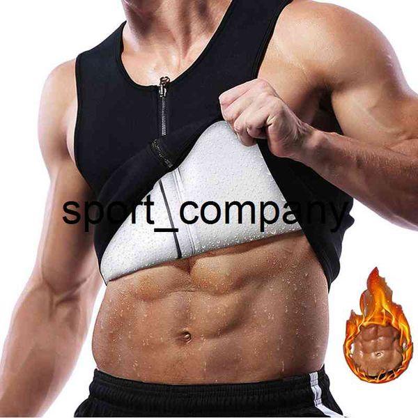 Saunaanzug Hot Body Shaper Korsett Männer Reißverschluss Taille Trainer Weste Verlust Hot Sweat Slim Body Shaper Saunaanzug Übung Tank Top