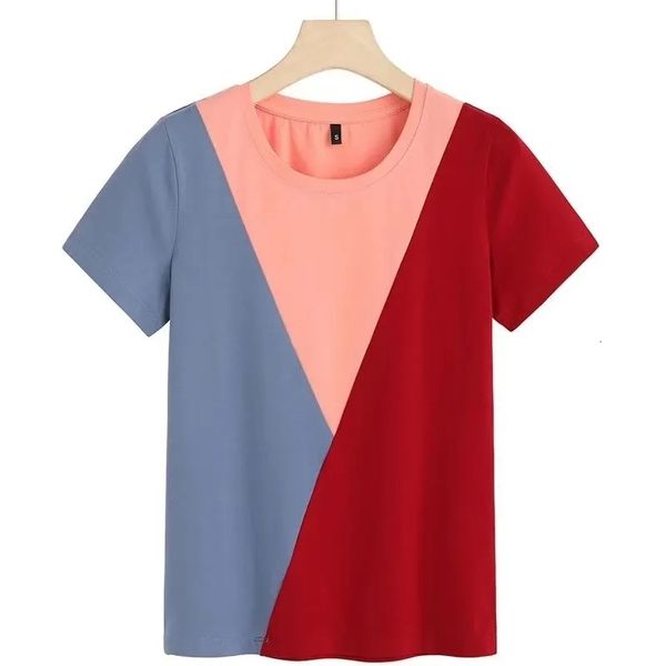 

women's t-shirt summer shirt, short-sleeve sewing, korean version of slim, slimming, spring blouse, big size, t-shirts, White