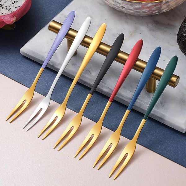 

fruit fork flatware durable creative west tableware sign small cake dessert kitchen accessory forks