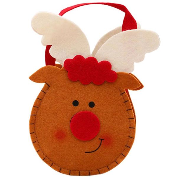 

christmas decorations doll bag candy wrapping with drawstring 3d knitted fabric santa snowman storage