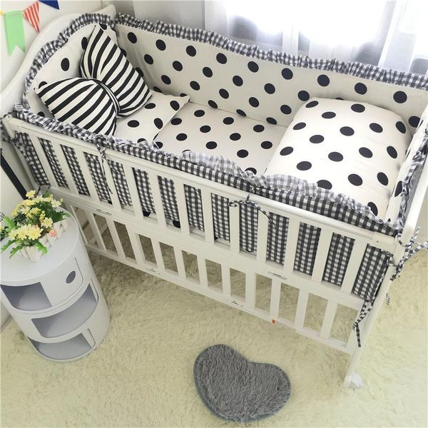 

cotton baby bed bumper pillow quilt born bedding set cot crib decoration room nursery kid sets