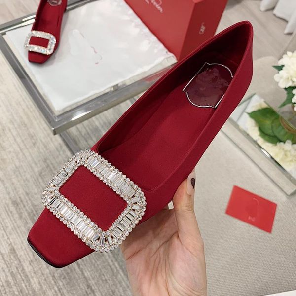 

dress shoes rhinestone square buckle wedding women's pumps fashion office ladies high heels chaussures femme, Black
