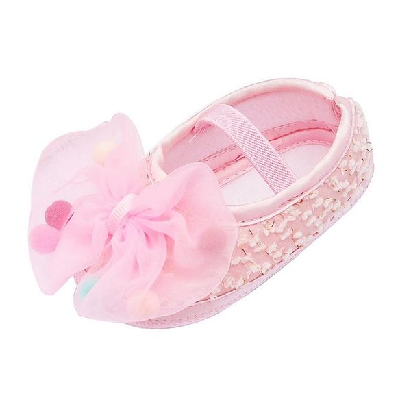 

first walkers autumn baby girl sweet princess bowknot leisure crib shoes born kids soft sole toddler non-slip footwear
