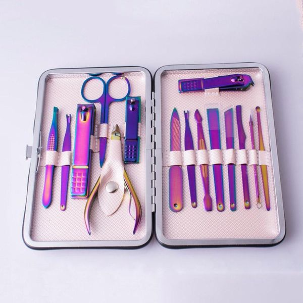 

nail art kits 15 in 1 professional pedicure kit stainless steel manicure tool set clippers nipper scissors cuticle pusher tools