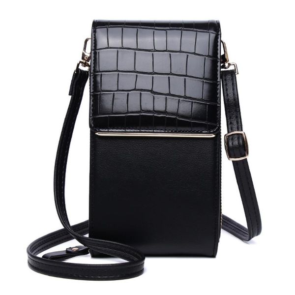 

evening bags women's 2021 mobile phone bag ladies multi-function shoulder diagonal cover type mini stone pattern coin purse