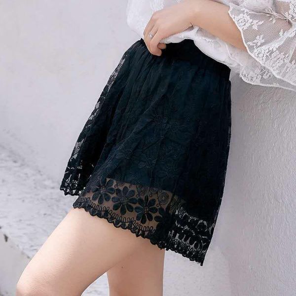 

women's shorts hzirip korean summer embroidered comfortable ladies 2021 fashion all-match loose solid color bottoming women, White;black