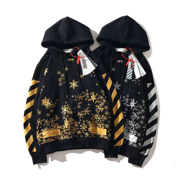 

snstyleflake 2021off autumn gilded winter letter star graffiti arrstyle hoodie style couple cotton, Black