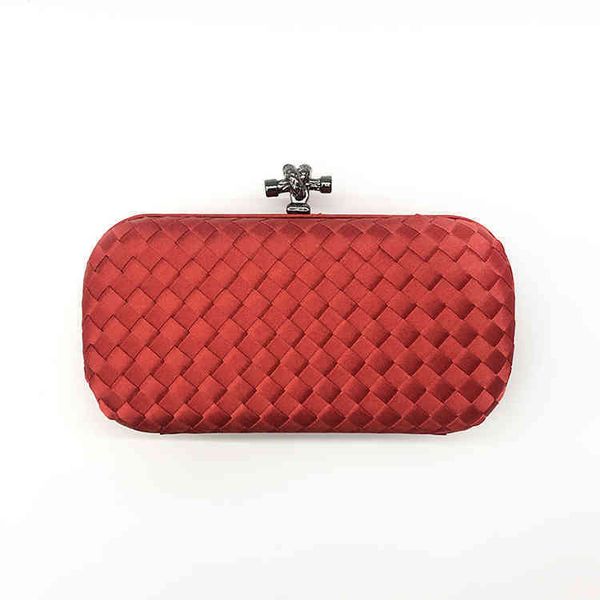 

hand-woven fabric clutch trendy evening banquet dinner female party bag