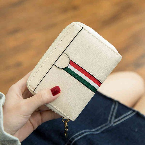 

2022 factory wholesale amoy printing leather anti magnetic women's small ultra-thin multi position organ card bag large capacity certif, Red;black