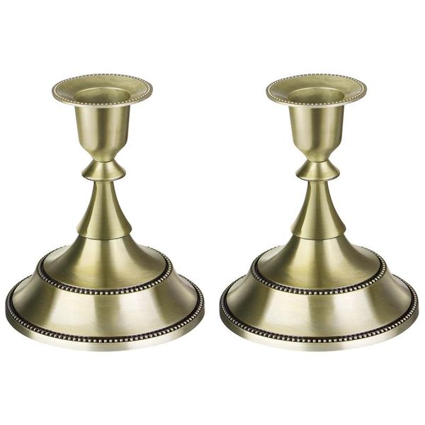 

candle holders vosarea 2pcs alloy candlestick tea light holder simple style fits standard candles