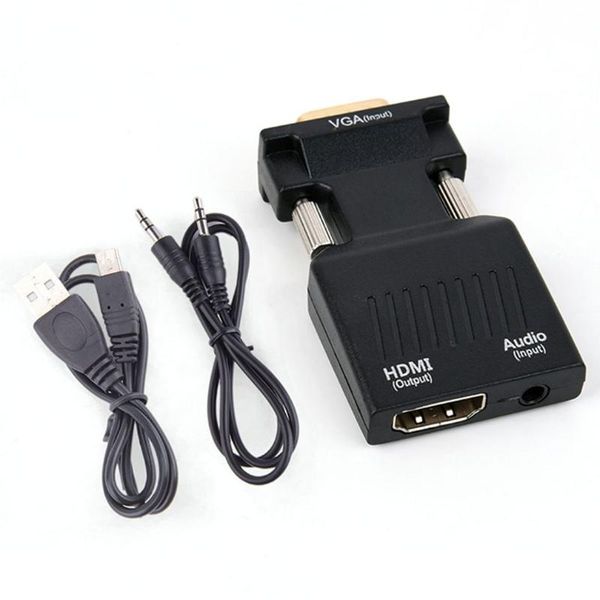 

audio cables & connectors vga male to female converter with adapter 1080p for hdtv monitor projector pc ps3