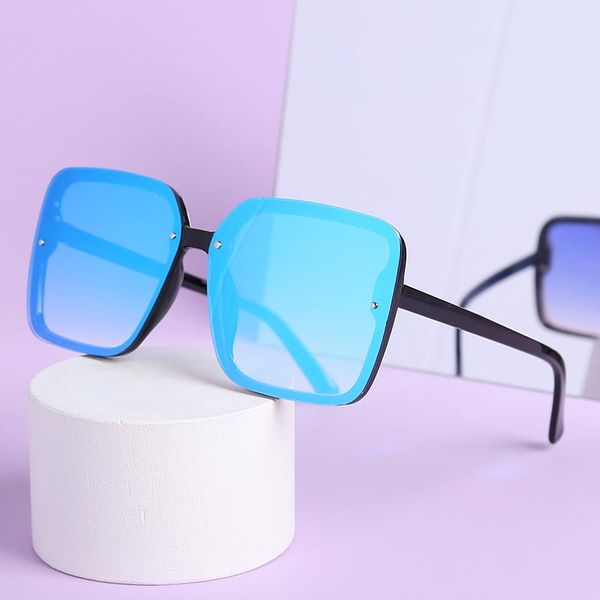 

sunglasses natuweco 2021 women fashion oversize big frame blue orange 7 colors solid trendy style sun glasses for girls eyewear, White;black